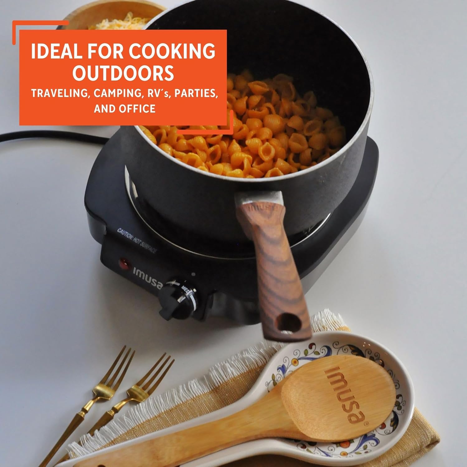 IMUSA USA GAU-80305 Electric Single Burner 1100-Watts, Black - Image 8